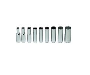 Socket Set - 1/4" Drive - 12 Pt. Deep - 10 Pieces - Set No. WT210