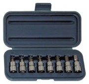 Socket Set - 3/8" Drive - Hex Bit Metric - 8 Pieces - Set No. WT353